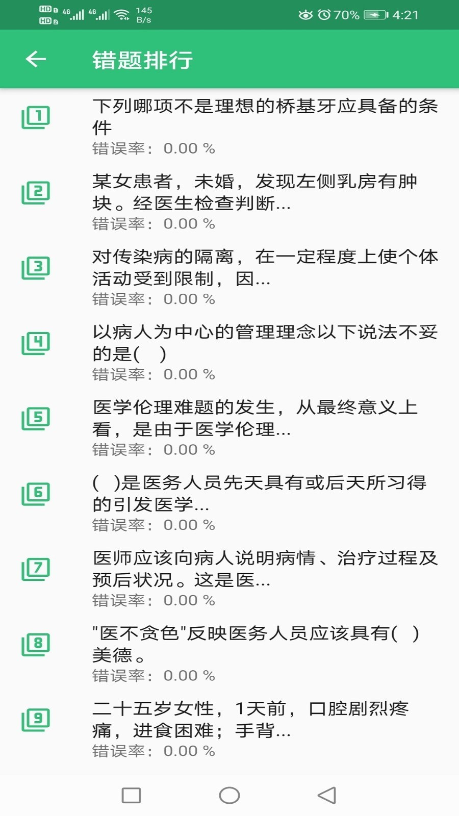 口腔内科学主治医师题