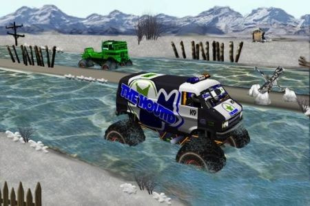 雪地奔驰卡车Monster Truck Snow Stunt Racing