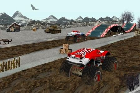 雪地奔驰卡车Monster Truck Snow Stunt Racing