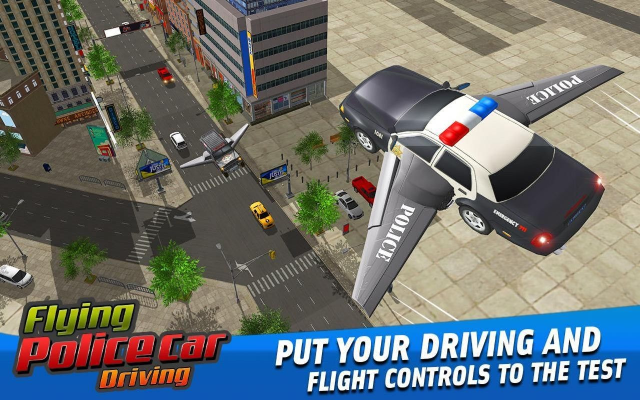 飞行警车驾驶(Flying Police Car Driving Game)