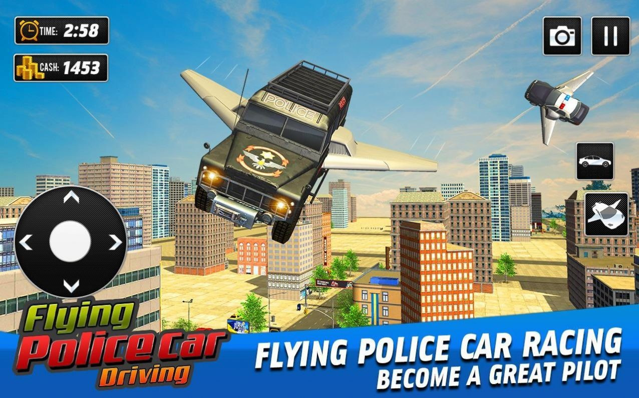 飞行警车驾驶(Flying Police Car Driving Game)