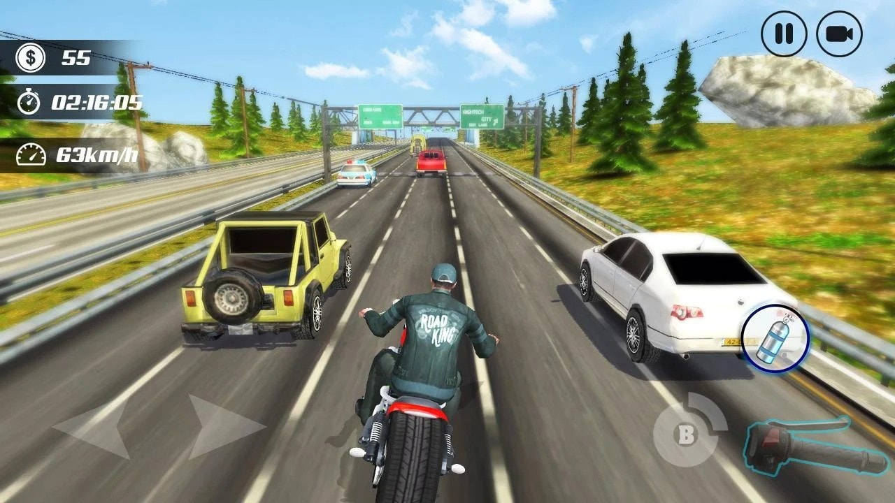 公路摩托车竞速赛游戏(Highway Moto Rider Traffic Race)2