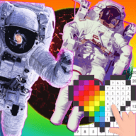 太空色彩像素(Astronaut Space Pixel Art