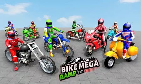 越野车比赛巨型坡道Dirt Bike Race Mega Ramp