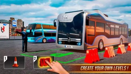 现代巴士车道停车场3d(Modern Bus Drive Parking 3D)1