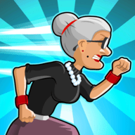 疯狂的老奶奶跑酷游戏图标