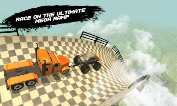锁链汽车巨大坡道3D游戏2