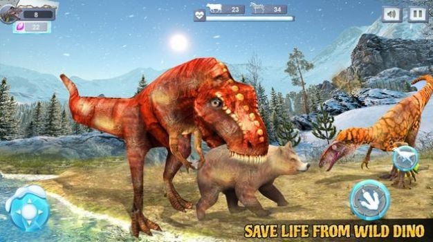 恐龙动物战斗模拟器(Winter Dino Simulator 2022)手机正版下载0