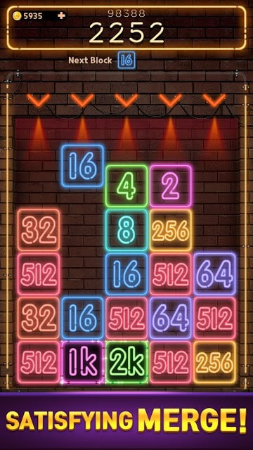 霓虹灯2048(Drop Number Neon)