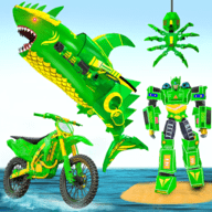 鲨鱼机器人变形自行车(Shark Robot Transform Bike)免费高级版