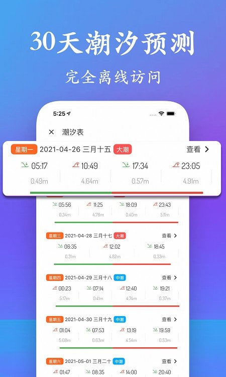 潮汐表查询