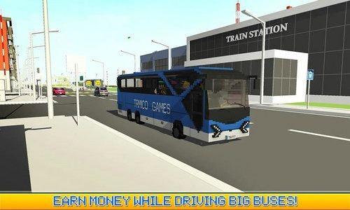 像素巴士司机Blocky City Bus Driver SIM最新安卓免费版下载1