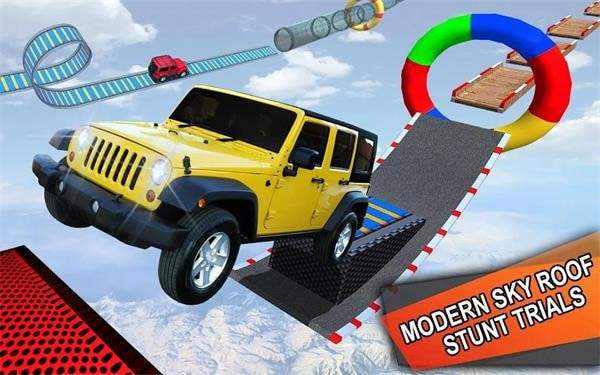 吉普车特技驾驶Impossible Jeep Offroad Stunt Drive截图3