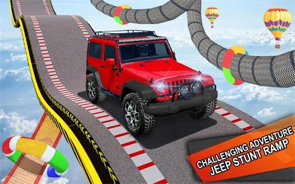 吉普车特技驾驶Impossible Jeep Offroad Stunt Drive截图2