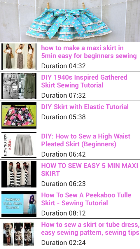 Free Sewing Tutorials Skirt