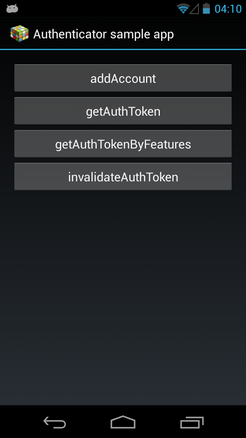 Authenticator Sample App