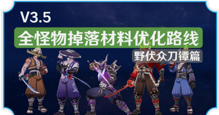 原神3.5全怪物材料收集路线最佳一览-原神3.5全怪物材料掉落收集路线图